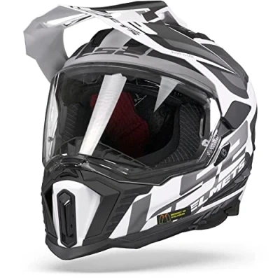 Imagen de LS2, casco cross moto Explorer Alter mat black white, XXL