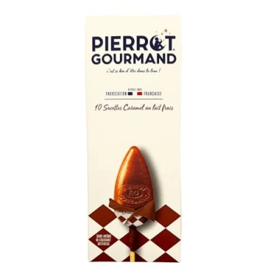 Imagen de Caja de 10 Piruletas &quot;Pierrot Gourmand&quot; con delicioso caramelo francés idea regalo original para toda la familia Día Madre