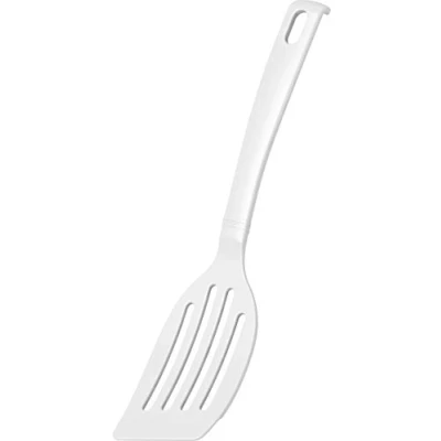 Imagen de FACKELMANN Schlitzwender ranurada Blanca, utensilio de Cocina plástico, espátula para ollas y sartenes revestidas (Color, cantidad: 1 Pieza