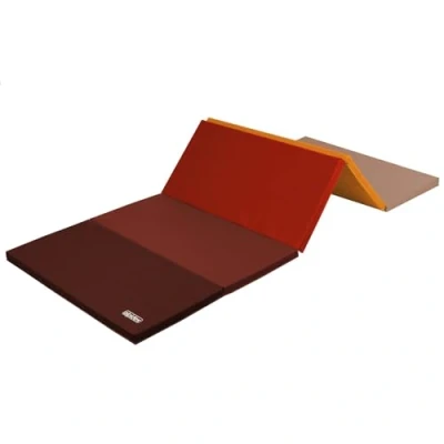 Imagen de ALPIDEX Esterilla de Gimnasia 185 x 78 3,2 cm Plegable colchoneta Ejercicio Suave Suelo Deportiva para el hogar niños Adultos, Color:Rojo