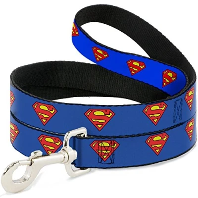 Imagen de Buckle Down Correa para Mascotas DL 6FT WSM001 N Blue Superman, 6 pies de Largo 1/2 Pulgadas Ancho