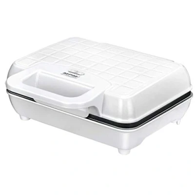 Imagen de MPM MGO 25 Gofrera Profesional para 2 gofres Belgas Gruesos, Placas Antiadherente, Temperatura automática, Blanca 1000W, 1000 W, 0 Decibeles