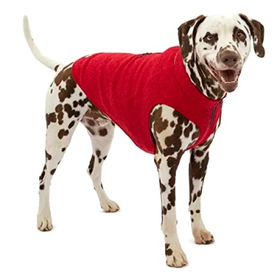 Imagen de Kurgo Core suéter de punto para perro con forro polar, chaqueta mascotas clima frío, apertura cremallera arnés, cuello ajustable, durante todo el año perros medianos