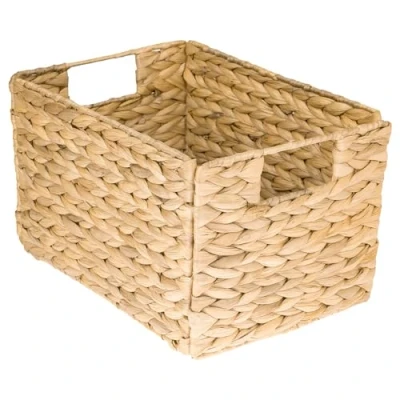 Imagen de HMF Cesta de almacenamiento plegable trenzada algas marinas jacinto agua, tamaño M, 32 x 23 20 cm