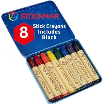 Imagen de Stockmar 31 000 Estuche de Metal con 8 lápices Colores Cera Abejas Resistentes [Importado Alemania]