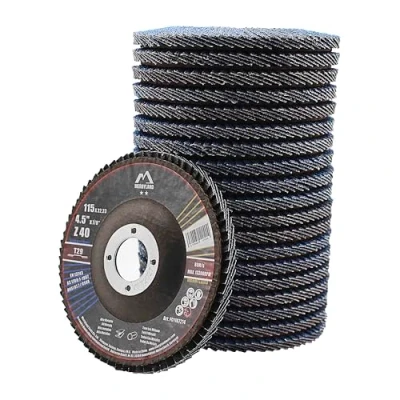 Imagen de Merryland Disco De Láminas Lijadoras 115 Metal para Amoladora Angular, 115mm Grano 40 T29 20 Piezas, Corindón Circonio Azul Acero INOX Hierro, Craft Line FC1107214