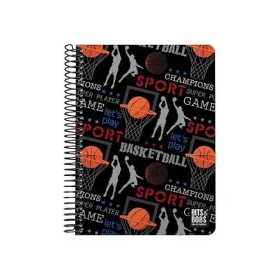 Imagen de Grafoplás Cuaderno Cuarto Bits&amp;Bobs Basket 80 Hojas Cuadriculadas 4x4 90g Tapa Plastico Espiral Cierre Coil Lock Certificado FSC