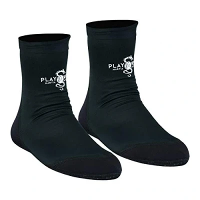 Imagen de Playwell Calcetines de artes marciales/artes marciales mixtas para la escuela marciales, mixtas, talla XL, color negro