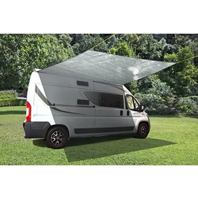 Imagen de BRUNNER Deflector Square Toldo Protector Solar para Caravana, Furgoneta, minibús y Accesorios de fijación 2 Postes incluidos, 360 x cm