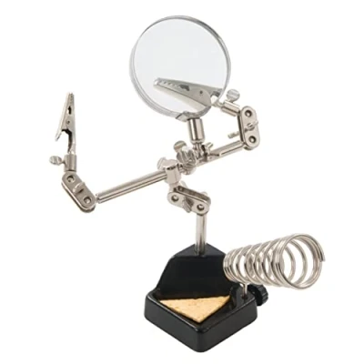Imagen de Silverline Lupa con pinzas profesional 60 mm 3x (282589)