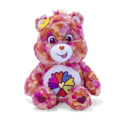 Imagen de Simba Osos Amorosos Flower Power 35 cm en Caja, Peluche Rosa con Flores la Barriga, Fomenta Amistad y Paz, A Partir de 0 Meses (6305878001)