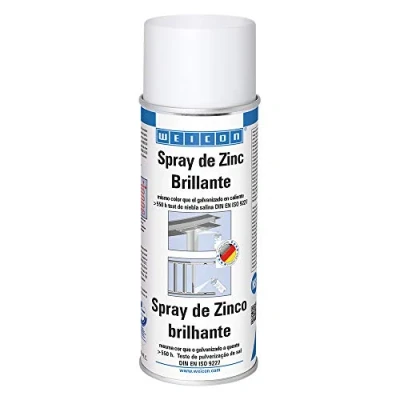 Imagen de WEICON Spray Zinc brillante 400 ml Protección catódica anticorrosiva de larga duración
