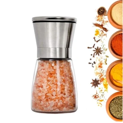 Imagen de Wekuw Molinillo Especias (Modelo Corto) Pimienta Salt and Pepper Shaker Set Salero y Pimentero Adecuado para Molinillos de Pimienta, Sal o