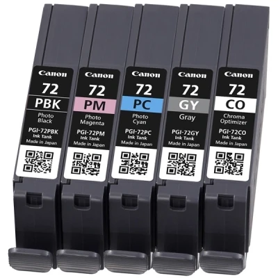 Imagen de Canon PGI 72 5 Cartuchos Multipack de tinta original PBK/GY/PM/PC/CO para Impresora Inyeccion Pixma PRO10 PRO10S