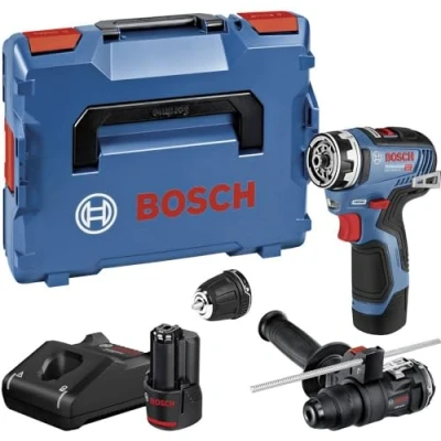Imagen de Bosch Professional 12V System GSR 35 FC Atornillador a batería (Brushless, Nm, 2 cabezales FlexiClick, baterías x 3.0 Ah, en L BOXX)