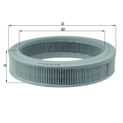 Imagen de MAHLE ORIGINAL LX 108 Filtro de aire 50,5 231,0 Cartucho filtrante FORD: FIESTA 3, ESCORT 4, ORION 2