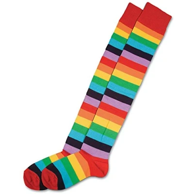 Imagen de Bristol Novelty Clown Calcetines de Payaso, rayas, Multicolor, Talla única (BA 1131)
