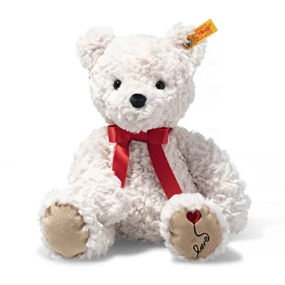Imagen de Steiff Jimmy 113833 Oso de Peluche con Ojos plástico, 30 cm, Color Blanco