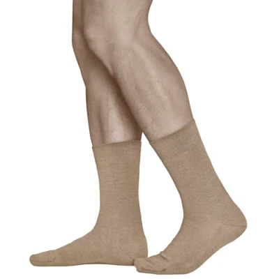 Imagen de vitsocks Calcetines Invierno 80% LANA MERINO Hombre (3 PARES) Finos Calientes Transpirables, beige, 42 43