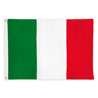 Imagen de Banderas de aricona bandera Italia resistente a la intemperie con 2 ojales metal nacional italiana 60 x 90 cm, tricolor