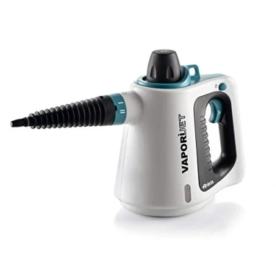 Imagen de Ariete 4137 Pistola de vapor, 1.050 W, 3,5 bar, capacidad 0.17 l, tapón seguridad, caldera aluminio, 8 accesorios limpieza, vapor minutos, calentamiento 3 color blanco