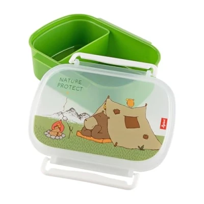 Imagen de Sigikid 24780 Fiambrera Forest Grizzly, sin bisfenol a para niños y niñas, Recomendada Partir de 2 años, Color Verde