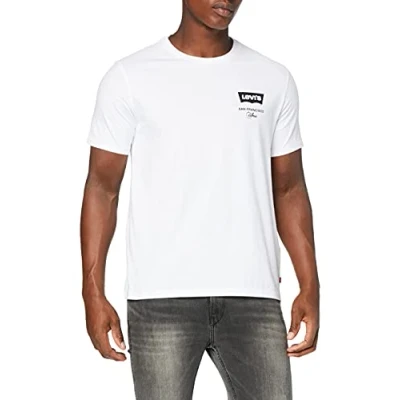 Imagen de Levi&#039;s Housemark Graphic Tee, T Shirt para Hombre, Left Chest Batwing White, S