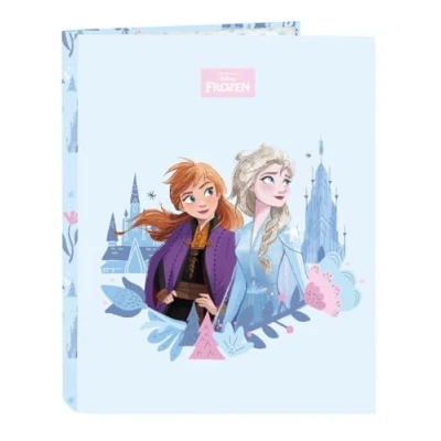 Imagen de Safta FROZEN ICE MAGIC Carpeta con Folios 4 Anillas, Ideal para Niños de Diferentes Edades, Cómoda y Versátil, Calidad Resistencia, 26.5x33 cm
