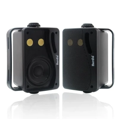Imagen de Herdio Altavoces pasivos para Exteriores de 3,5 Pulgadas, 200 W, 3 vías, Impermeables, Interior, Exterior, Barco, jardín, Patio (1 par, Negro)