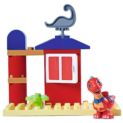 Imagen de BIG Bloxx Dino Ranch Clubhouse con Dinosaurio Blitz Bloques de construcción (13 Piezas) para pequeña casa Club Figura Dinosaurio, fichas niños 18 Meses a 5 años