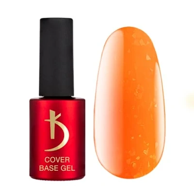 Imagen de Kodi Professional Esmalte Semipermanente Naranja Neón Camuflaje Brilliante Copos Esmaltes Semipermanentes para Uñas 7ml Base Gel Cover Orange Flakes Coat UV LED