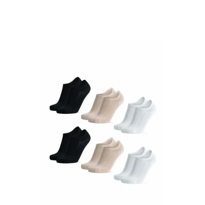 Imagen de DANISH ENDURANCE 6 Pares Calcetines Invisibles para Hombre y Mujer (Multicolor (2x Beige, 2x Blanco, Negro), 43 47)