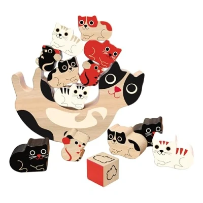 Imagen de Vilac Jeu d&#039;équilibre Catyminy Ingela P, Arrhenius Cat Juego Equilibrio Gatos, Multicolor, Large (XVC 7778)