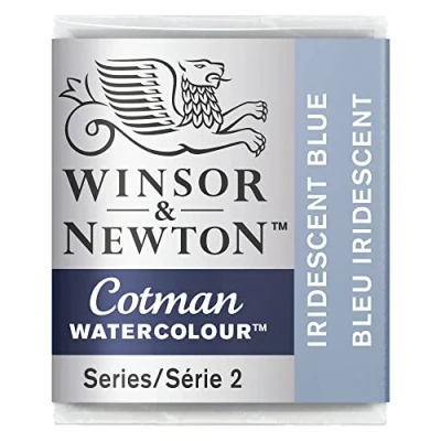 Imagen de Winsor &amp; Newton acuarela Cotman Metallics medio godet color azul iridiscente , metálica, metálica