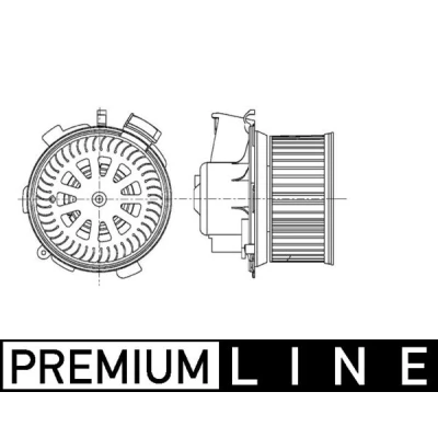 Imagen de MAHLE ORIGINAL AB 66 000P Ventilador de Calefacción para vehículos con climatizador dirección izquierda/derecha sin controlador incorporado