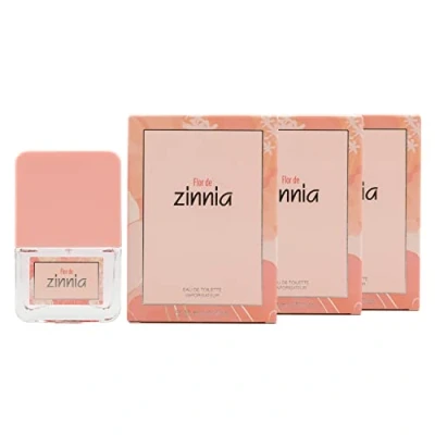 Imagen de Zinnia Flor de Zinnia, Colonia Mujer, Pack 3 x 30 ml, Formato Viaje en Spray, Perfume Eau Toilette Femenina, Aroma Dulce Afrutado, Fragancia Fresca Larga Duración