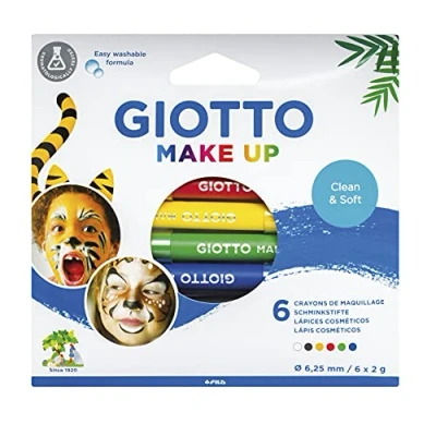 Imagen de GIOTTO Make Up 6 lápices cosméticos colores clásicos, mina 6,25 mm diámetro