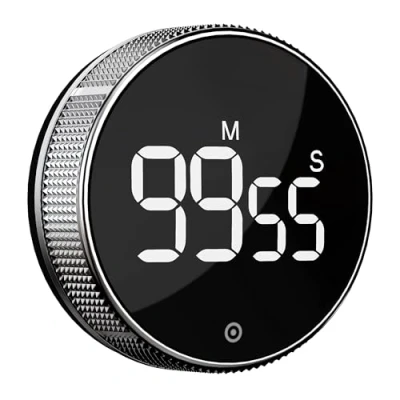 Imagen de Bluesnail Cronómetro de Cocina, productividad con Pantalla Digital led, Inteligente la Oficina del Gimnasio Aula Familiar, Tomate (Plateado)