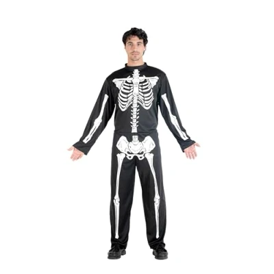 Imagen de Ciao Skeleton Esqueleto Disfraz Hombre Adulto Disguise, Color Black, White, One Size (62127)