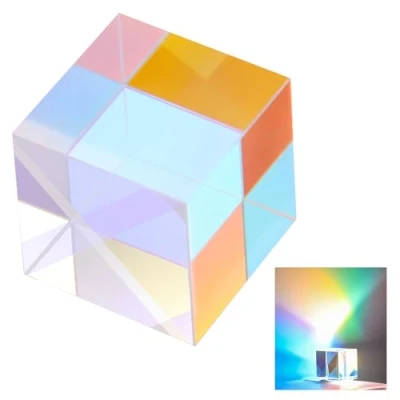 Imagen de NEEWER 25mm K9 Cristal Fotografía Prisma Cubo, Color HD Cubo Optico, RGB Dispersión Prisma,Fotografía Props, para la Decoración Hogar, Enseñanza de Física, Educación Espectro Luz, CY005