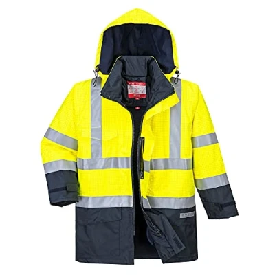 Imagen de Portwest Chaqueta De Alta Visibilidad Multi Protección Bizflame Rain, Tamaño: 4XL, Color: Amarillo/Marino, S779YNR4XL