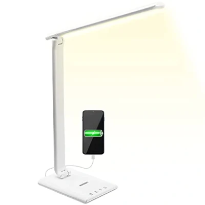 Imagen de Monzana Lámpara Escritorio LED Blanco Puerto de Carga USB 5 Niveles Luz Panel Táctil mesa