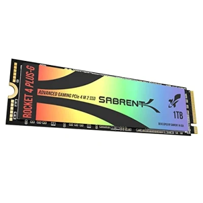 Imagen de SABRENT PS5 SSD 1TB, M.2 PCIe 4.0 SSD, NVMe Gen4 2280, Velocidades 7,300/6,000 MB/s Seq Lectura/Escritura Rocket 4 Plus G, 5 años de garantía (SB RKTG 1TB)