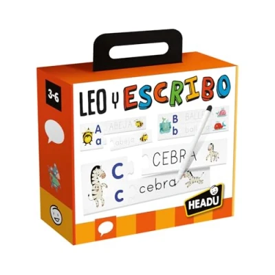 Imagen de Headu Leo y Escribo Juegos Infantiles Niños 3 Años Aprender a Leer Educativos 81 Tarjetas Autocorrección Yo Aprendo