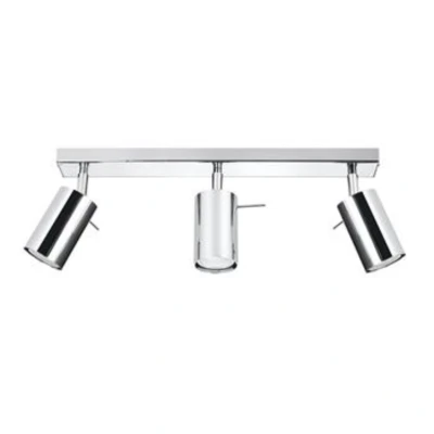 Imagen de SOLLUX LIGHTING Foco de techo Round, cromo, 3 luces lineal