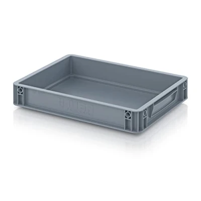 Imagen de Auer Euro contenedor EG 43/75 asas cerradas caja apilable 40 x 30 7,5 cm de plástico 6,9 litros la Comisión estable almacenamiento y transporte