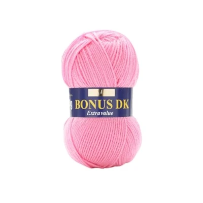 Imagen de Hayfield Lana de Tejido Doble Bonus DK (100 g), Hilo, Rosa, 19 x 9 cm
