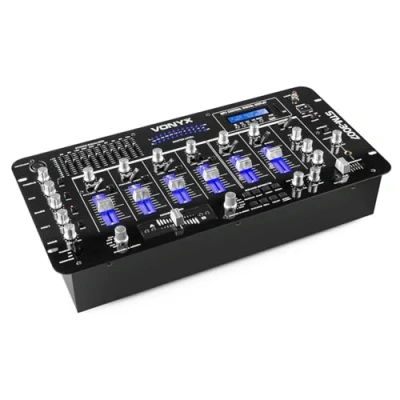 Imagen de Vonyx STM 3007 Mezclador DJ 6 Canales, 19 Pulgadas, Función Bluetooth, 8 Efectos de Sonido, USB SD MP3, Ecualizador 10 Bandas, Dj, Micrófono, Grabador