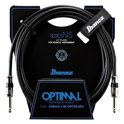 Imagen de Ibanez NS10 10 ft 2 conectores recto óptima Cable para instrumento