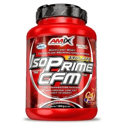 Imagen de AMIX Proteína Isolada, Isoprime Cfm, Aislado De Suero, Sabor Doble chocolate Blanco, Ayuda A La Recuperación Muscular, Multicolor, 1000g